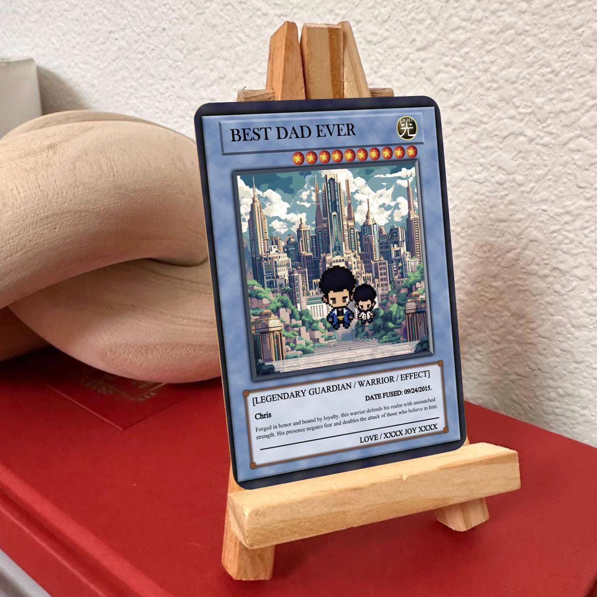 Dueling Dad Card - Legendary Duel Master Dad Card - Dueling Style Dad Card - Custom Anime Duel Dad Card – Anime-Inspired Keepsake Dad Gift