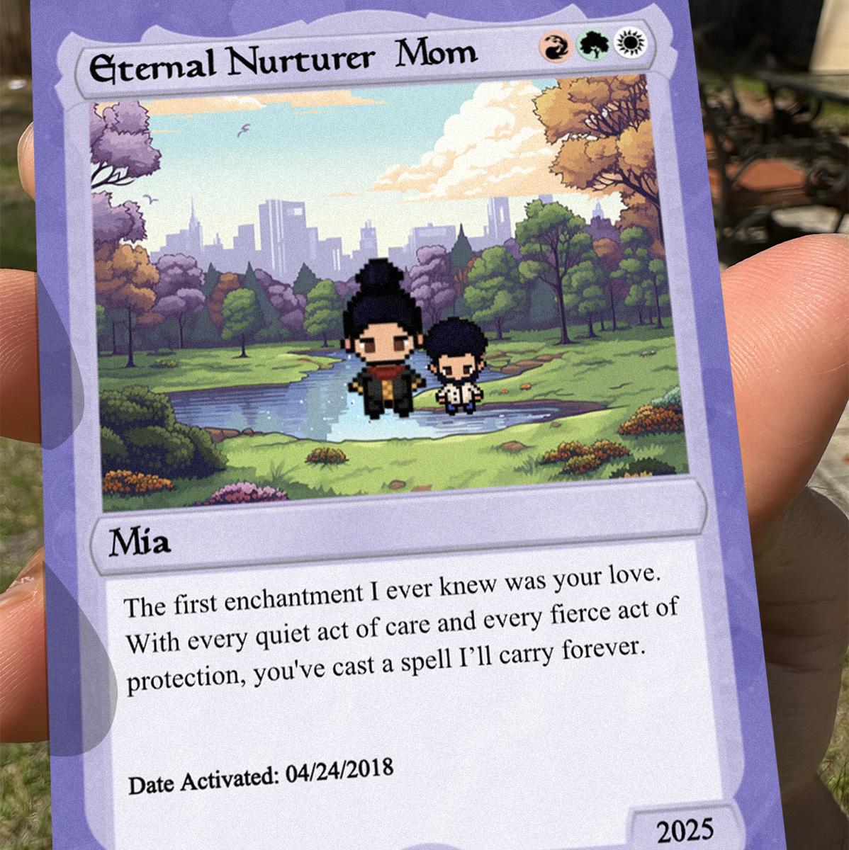 Pet the Gathering Mother's Day Personalized Card - Custom Spell Card for Mom - Custom Mom Card - Mother's Day Gift - Legendary Mom Card