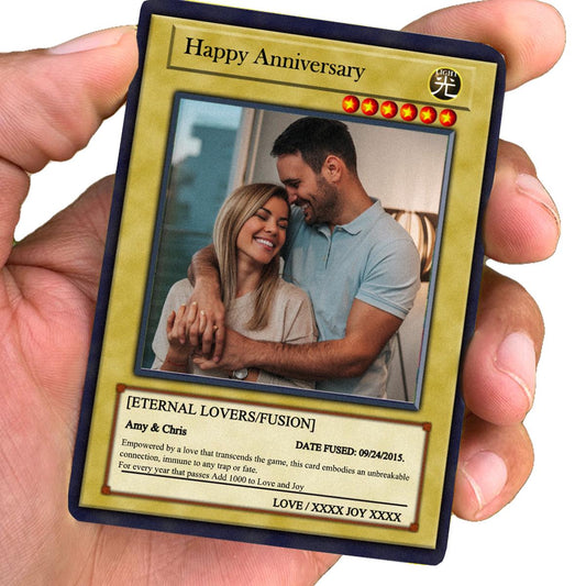 Dueling Anniversary Photo Card - Anniversary Gift - Legendary Anniversary Keepsake Card - Anime-Inspired Couple Duel Photo Card
