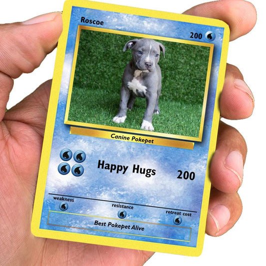 Pokepet Photo Card: Add Your Pets To Our Poke Cards - Personalized Pet Metal Cards- Perfect Gift for Any Occasion - Memorable keepsake
