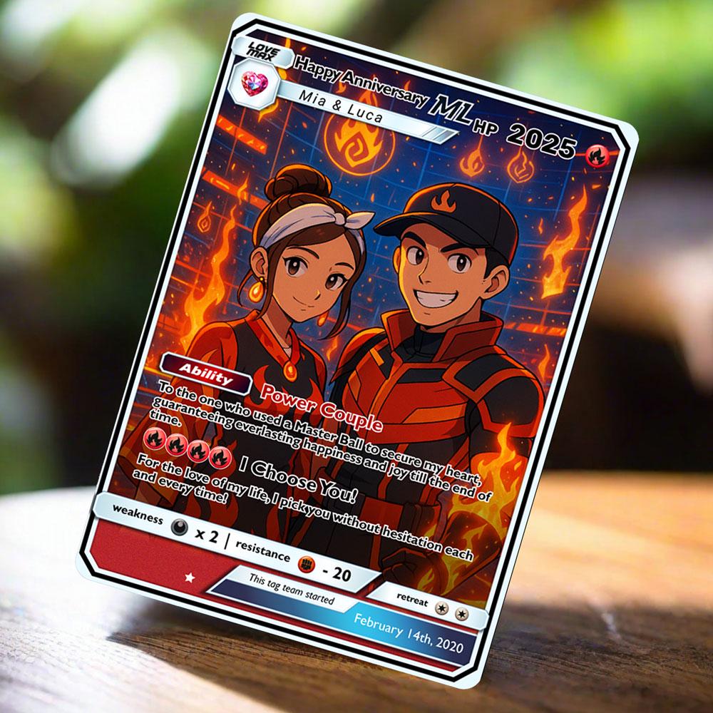 Poke GX Card - Personalized Anniversary Gifts - Anniversary Gift - Gift for Him - Gift for Her - Legendary Couple Gift