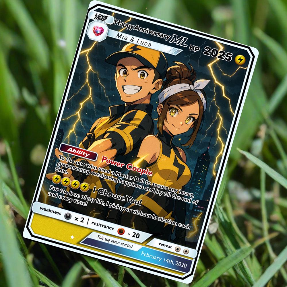 Poke GX Card - Personalized Anniversary Gifts - Anniversary Gift - Gift for Him - Gift for Her - Legendary Couple Gift