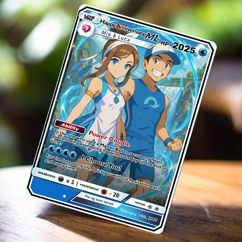 Poke GX Card - Personalized Anniversary Gifts - Anniversary Gift - Gift for Him - Gift for Her - Legendary Couple Gift