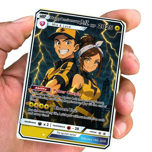 Poke GX Card - Personalized Anniversary Gifts - Anniversary Gift - Gift for Him - Gift for Her - Legendary Couple Gift